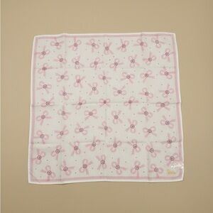 New❤️Barbie Pink Ribbon & Polka Dot Collector's Handkerchief❤️ Made in Japan